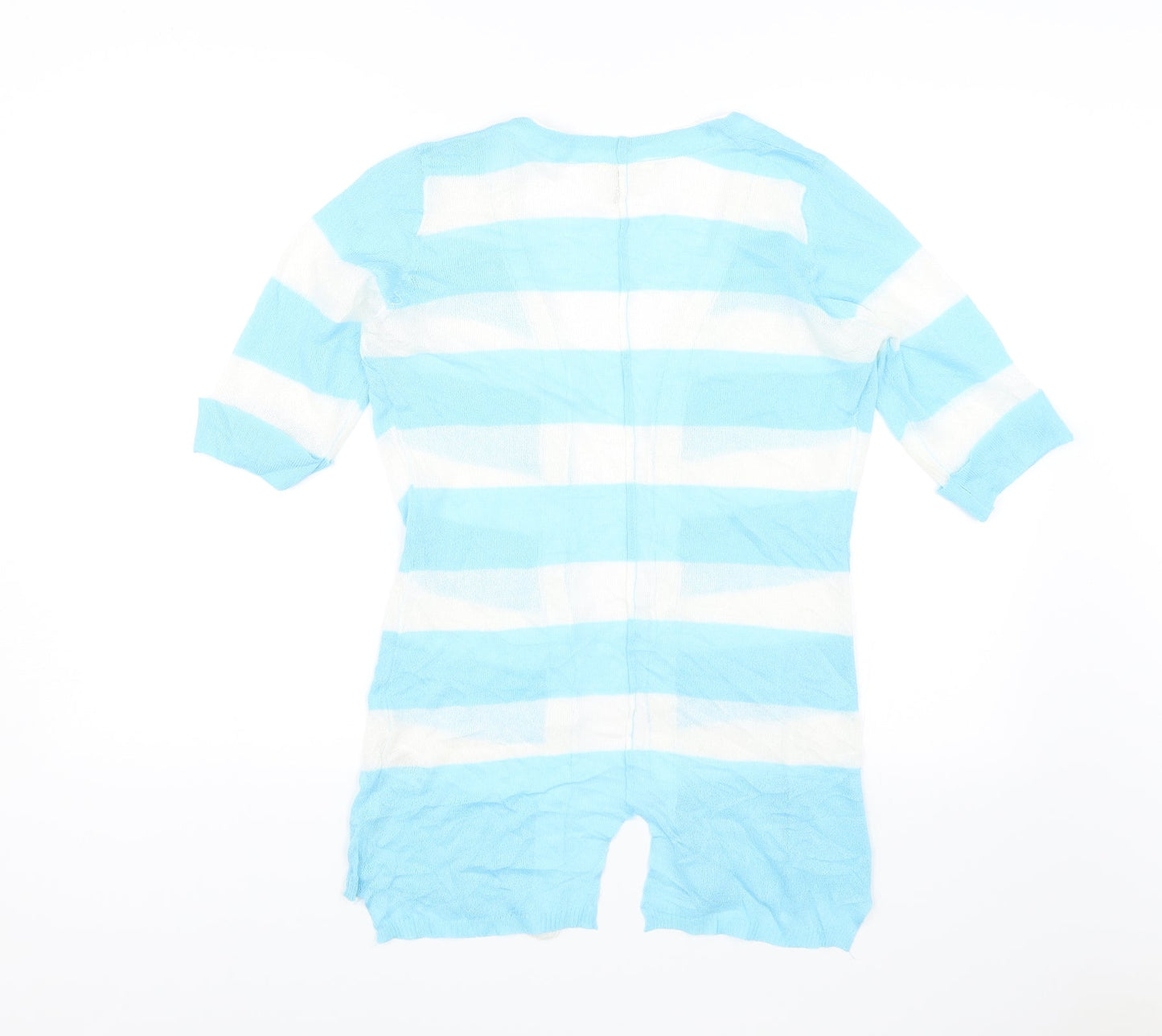 Hypr Womens Blue Striped  Shrug Jumper Size S