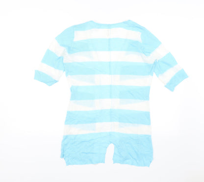 Hypr Womens Blue Striped  Shrug Jumper Size S