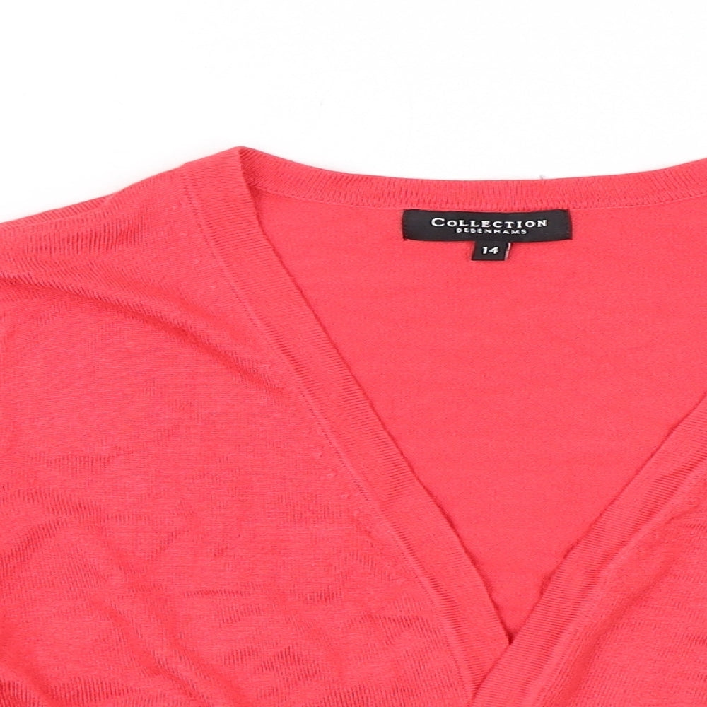 Debenhams Womens Red   Shrug Jumper Size 14