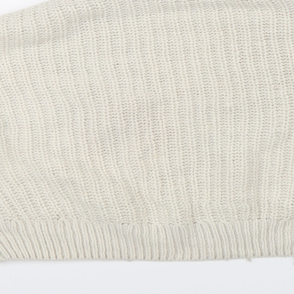 H&M Womens White   Pullover Jumper Size M