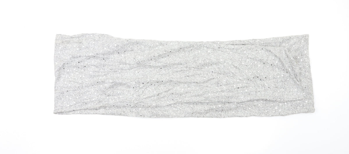 Preworn Womens Grey Geometric   Scarf