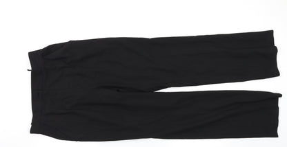 Womens UK Size 14 Preworn Regular Fit Dress Pants Black Trousers