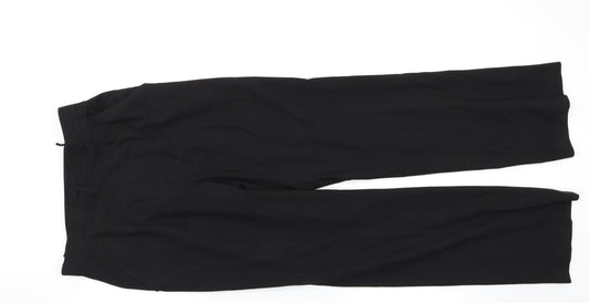 Womens UK Size 14 Preworn Regular Fit Dress Pants Black Trousers