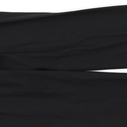 Womens UK Size 14 Preworn Regular Fit Dress Pants Black Trousers