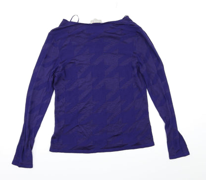 Per Una Womens Blue Geometric  Pullover Jumper Size 12
