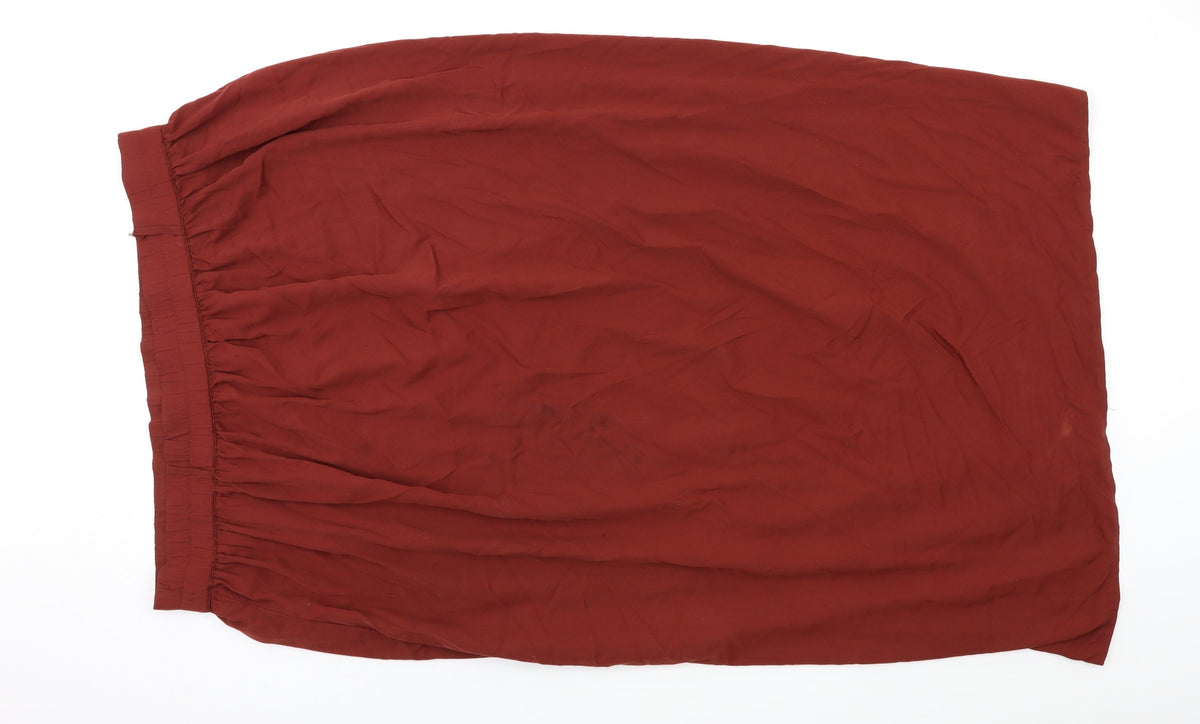 Additional front view of Atmosphere women’s brown a-line skirt, size UK 14