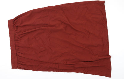 Back view of Atmosphere women’s brown a-line skirt, size UK 14