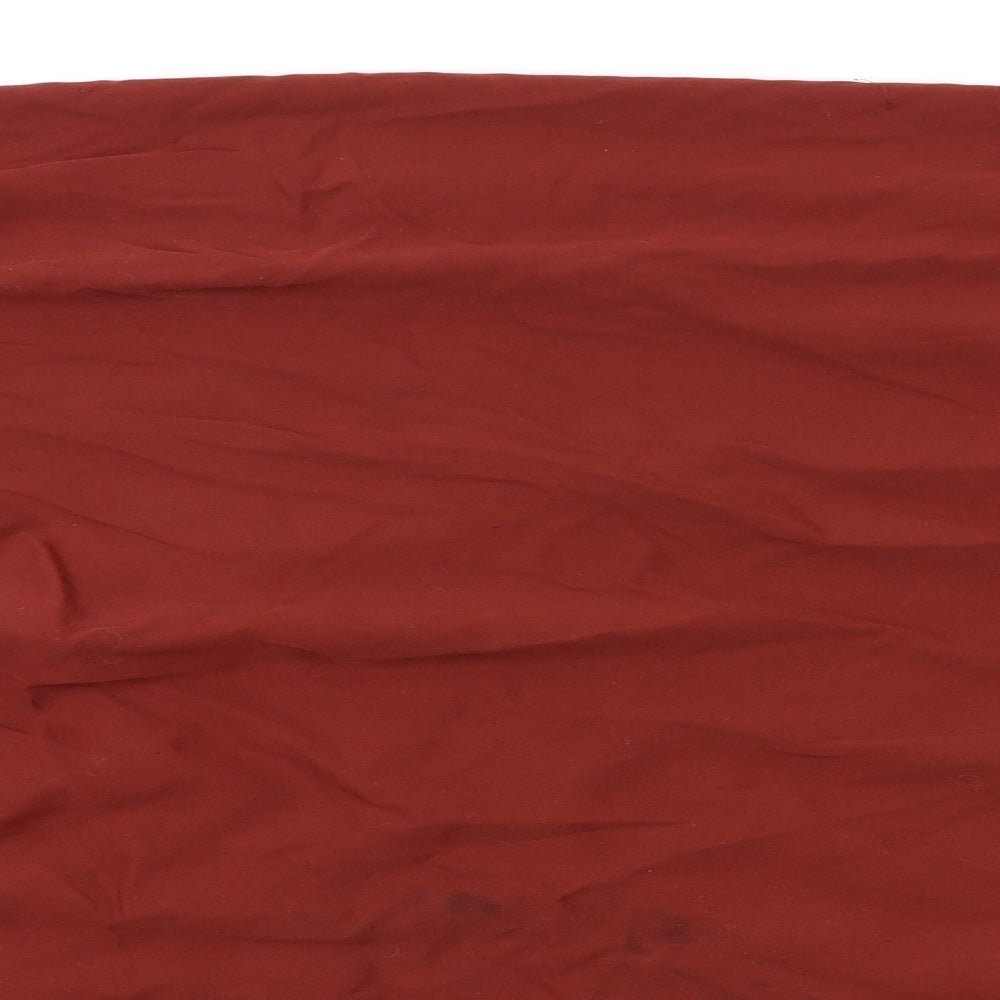 Close-up detail of Atmosphere women’s brown a-line skirt, size UK 14