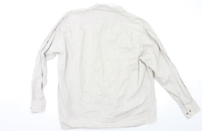 Mens UK Size 46 M&S Multicoloured  Button-Up Long Sleeve Casual Shirt