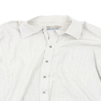 Mens UK Size 46 M&S Multicoloured  Button-Up Long Sleeve Casual Shirt