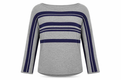 Cable & Gauge Womens Multicoloured Striped  Pullover Jumper Size M