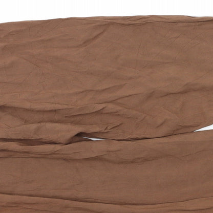 Womens UK Size S Preworn Regular Fit  Brown Trousers