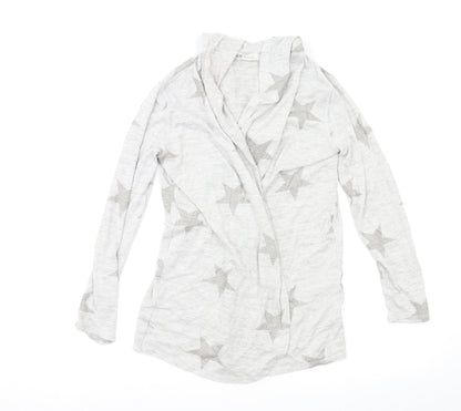 H&M Girls Grey Geometric  Cardigan Jumper Size 10-11 Years