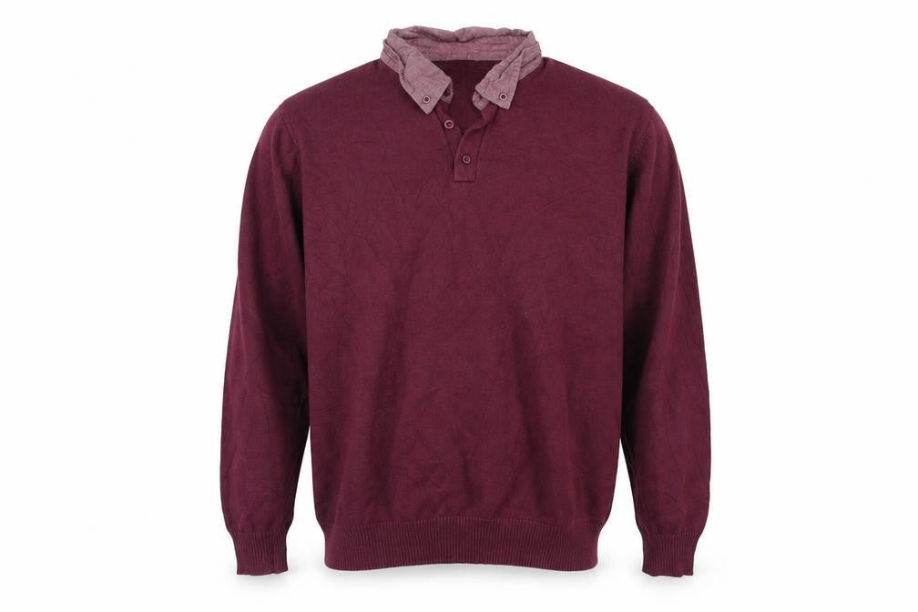 Mens UK Size L Cotton Traders Purple Pullover Jumper