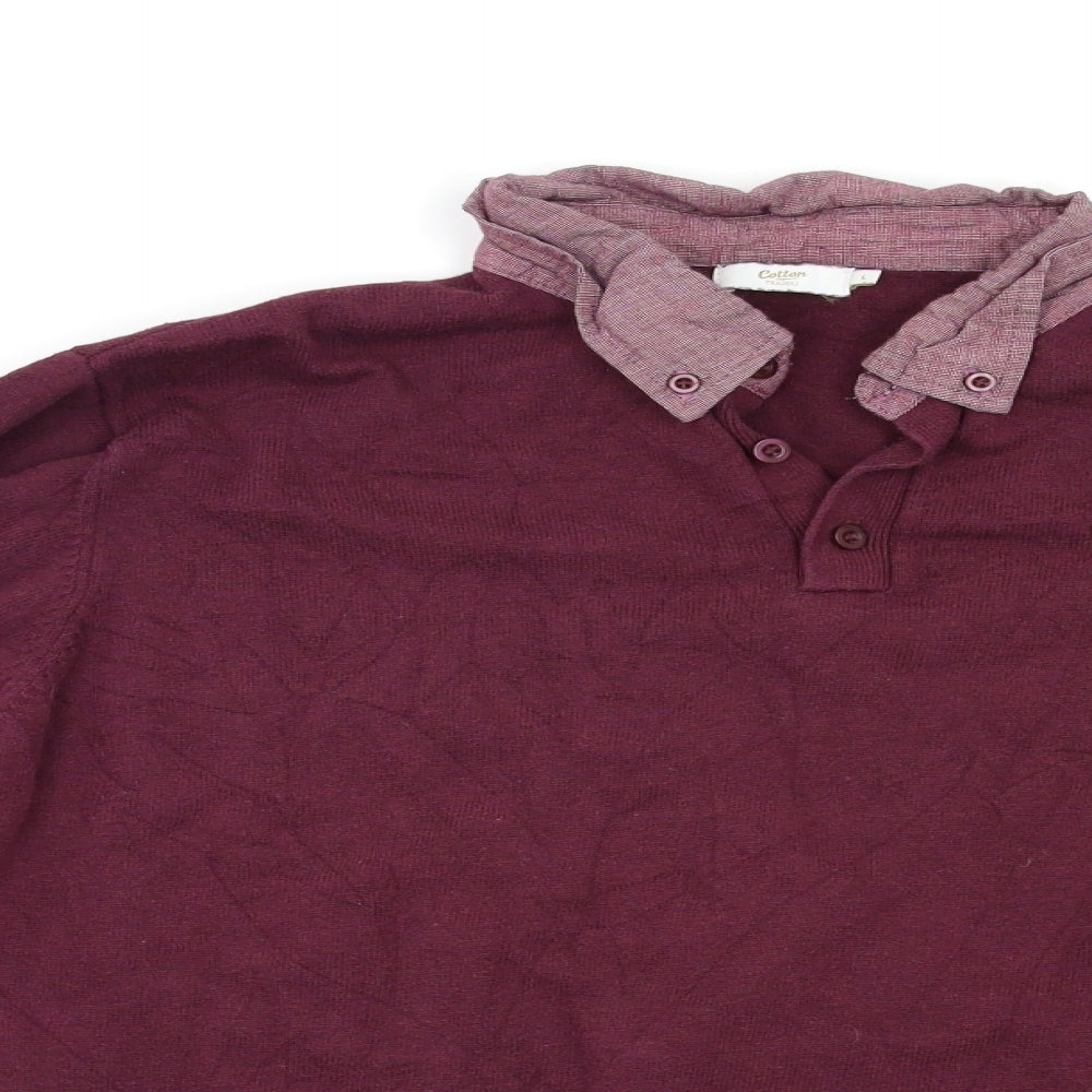 Cotton Traders Mens Purple   Pullover Jumper Size L