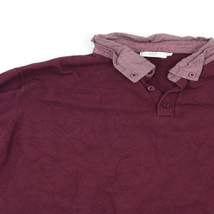 Cotton Traders Mens Purple   Pullover Jumper Size L
