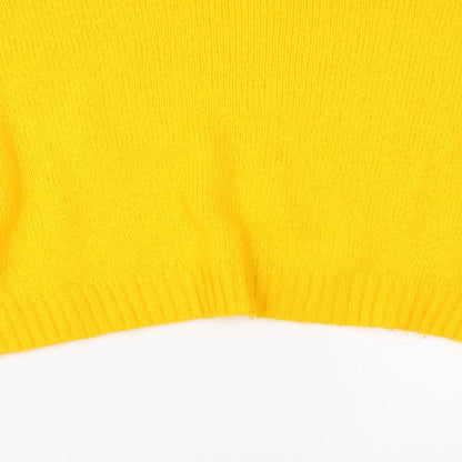 Divided Womens Yellow   Shrug Jumper Size M