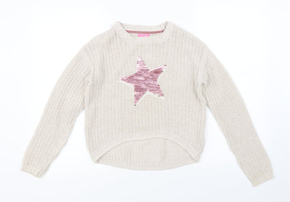 Isaac Mizrahi Girls Beige   Pullover Jumper Size 11-12 Years