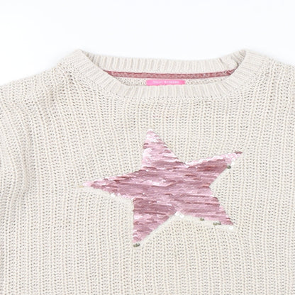 Isaac Mizrahi Girls Beige   Pullover Jumper Size 11-12 Years