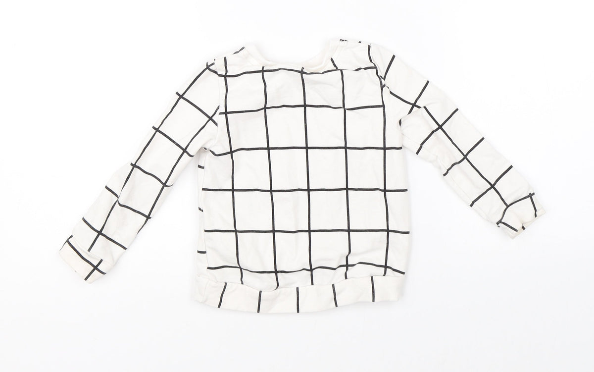 H&M Girls White   Pullover Jumper Size 2 Years