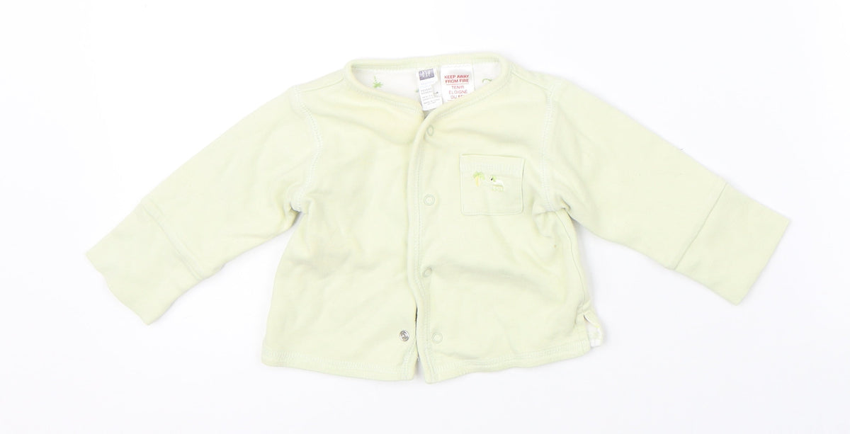 Additional front view of Gap girls’ green jumper, size 0-3, months