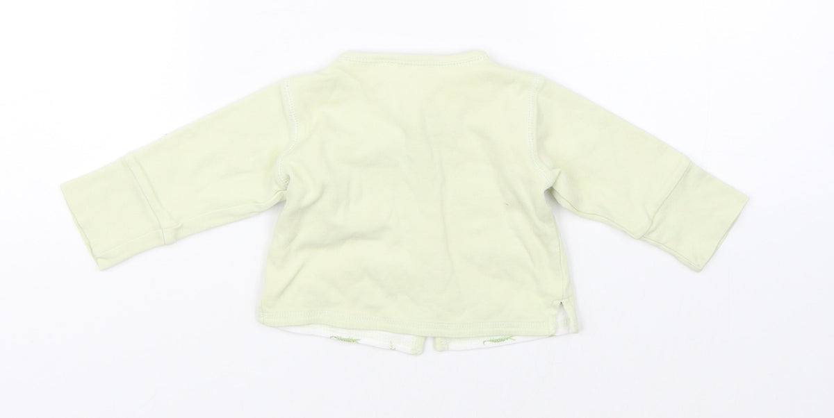 Back view of Gap girls’ green jumper, size 0-3, months