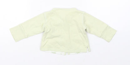 Back view of Gap girls’ green jumper, size 0-3, months