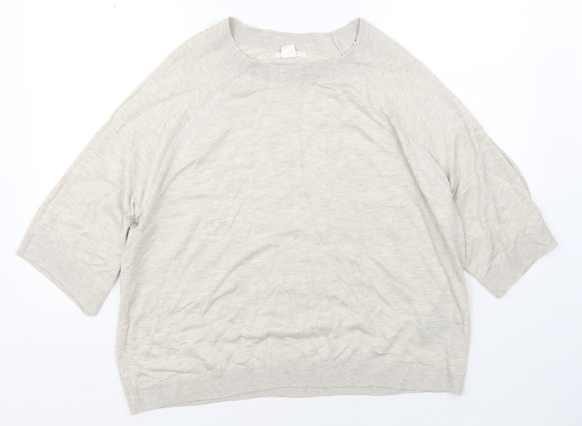 H&M Womens Beige   Pullover Jumper Size M