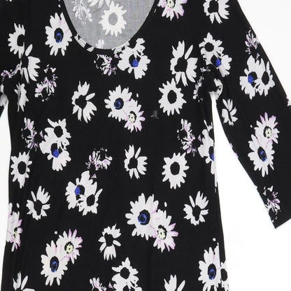 Anthology Womens Black Floral  A-Line  Size 12