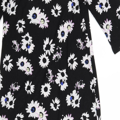 Anthology Womens Black Floral  A-Line  Size 12