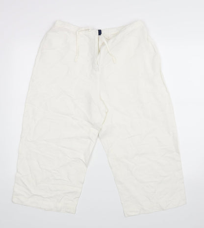 Womens UK Size 14 Casual Club Regular Fit  White Trousers