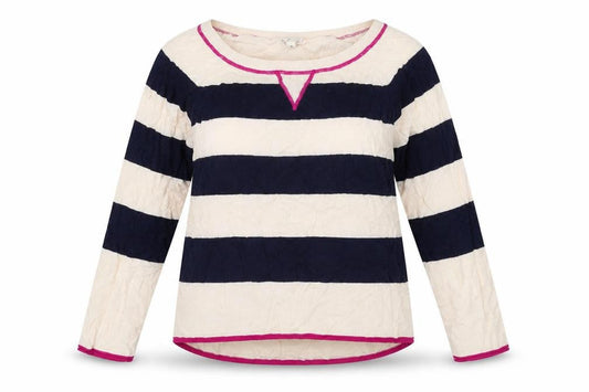 Gap Womens White Striped  Pullover Jumper Size S