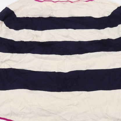 Gap Womens White Striped  Pullover Jumper Size S