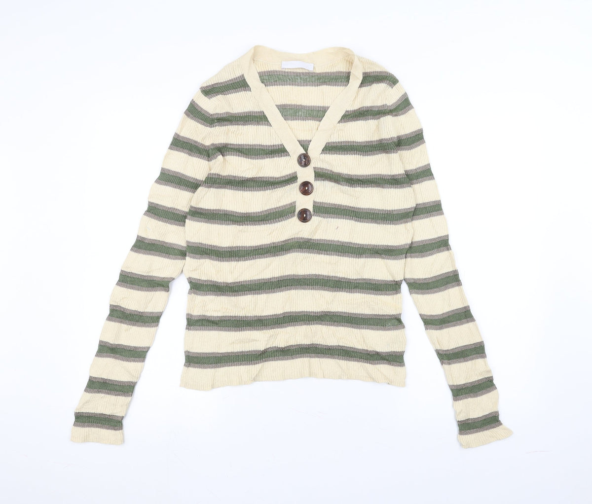 Per Una Womens White Striped  Pullover Jumper Size 14