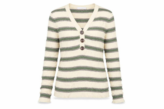 Per Una Womens White Striped  Pullover Jumper Size 14