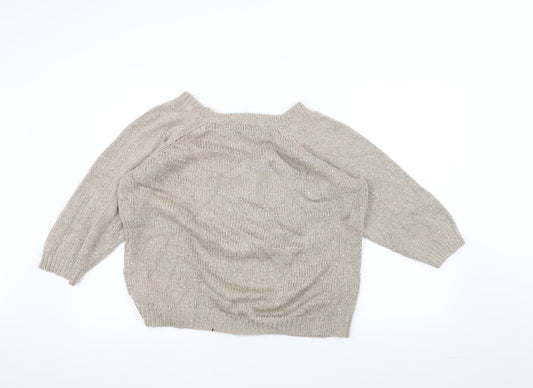 Store Twenty One Womens Brown  Knit Pullover Jumper Size L