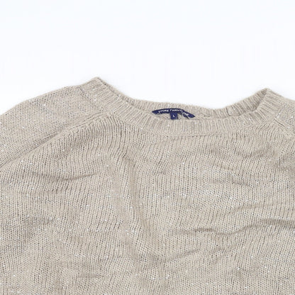 Store Twenty One Womens Brown Knit Pullover Jumper Size L