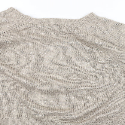 Store Twenty One Womens Brown Knit Pullover Jumper Size L
