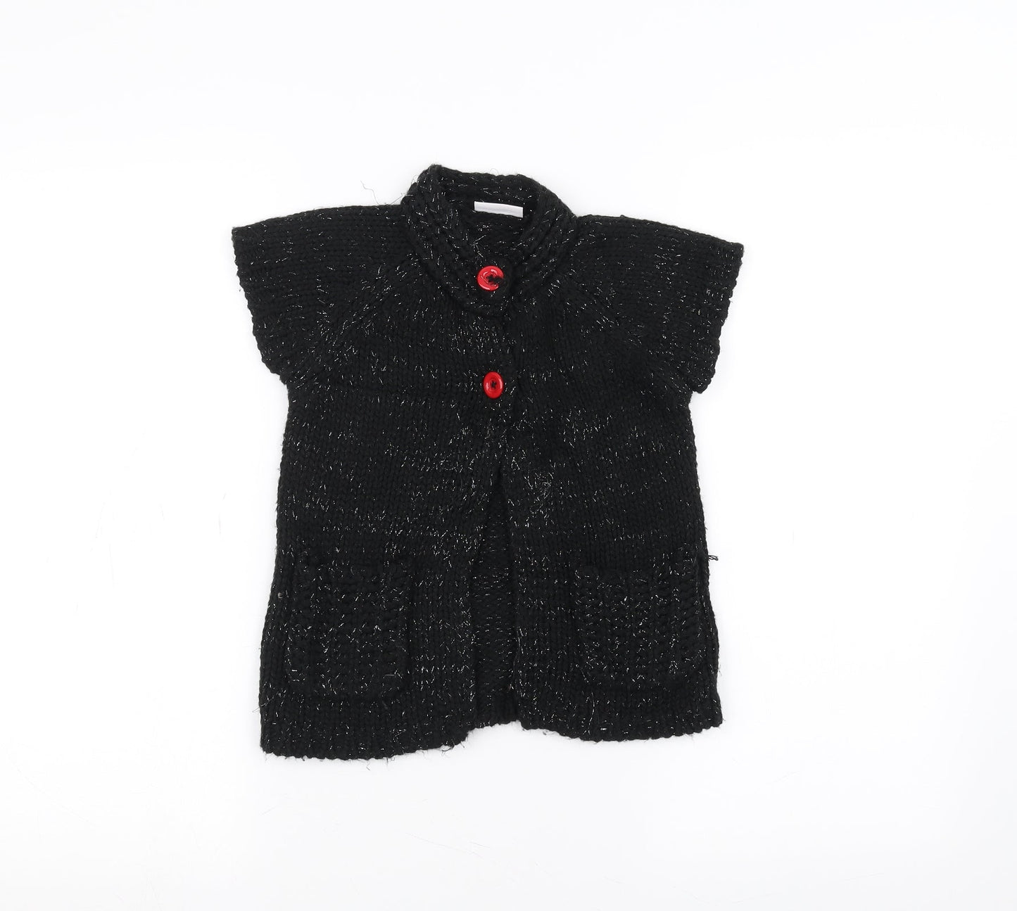 EthelAustin Girls Black  Knit Jacket Coatigan Size 5-6 Years