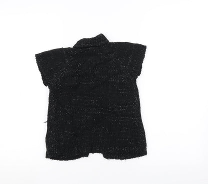 EthelAustin Girls Black  Knit Jacket Coatigan Size 5-6 Years