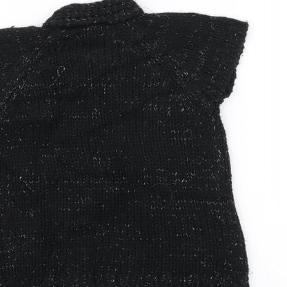 EthelAustin Girls Black  Knit Jacket Coatigan Size 5-6 Years