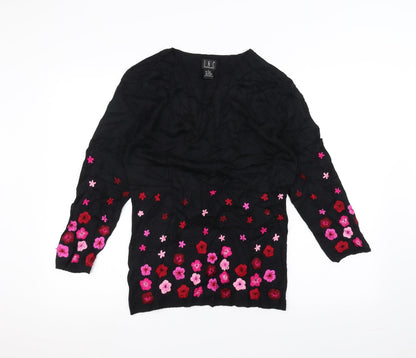 I.N.C Womens Black   Pullover Jumper Size L