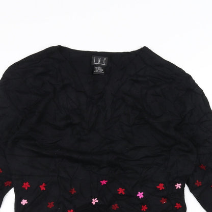 I.N.C Womens Black   Pullover Jumper Size L