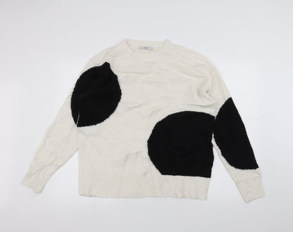 George Womens White   Pullover Jumper Size M
