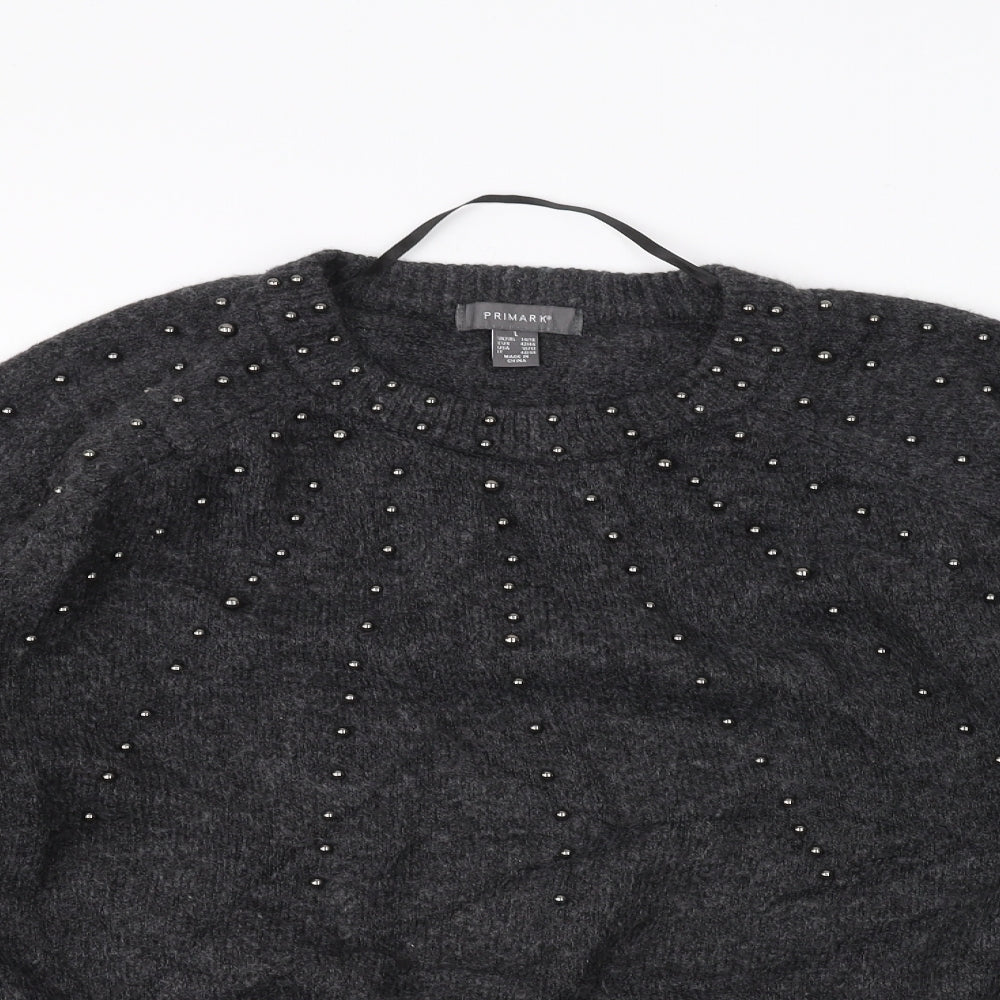 Primark Womens Black   Pullover Jumper Size L