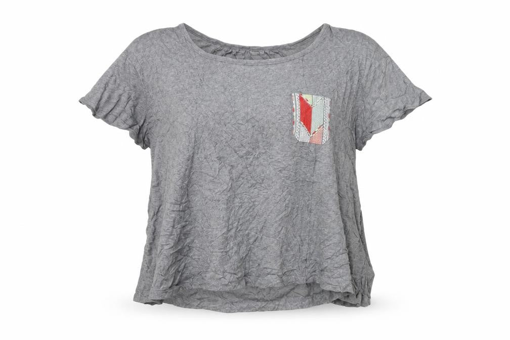 Womens UK Size S Preworn Grey Basic T-Shirt