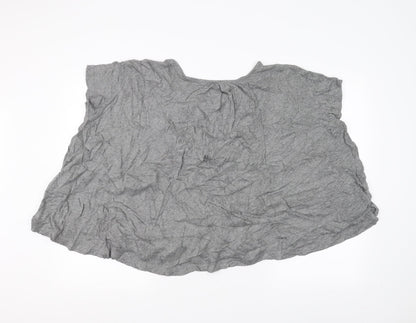 Womens UK Size S Preworn Grey Basic T-Shirt