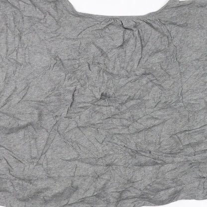Womens UK Size S Preworn Grey Basic T-Shirt