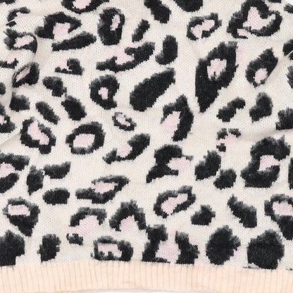 New Look Womens Pink Animal Print  Pullover Jumper Size S