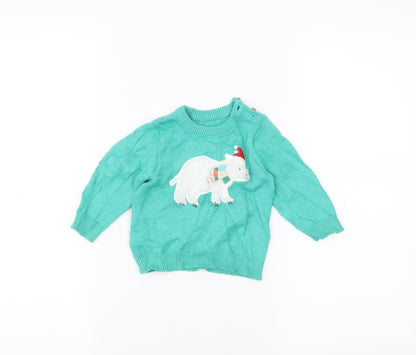 Marks and Spencer Baby Green   Pullover Jumper Size 3-6 Months